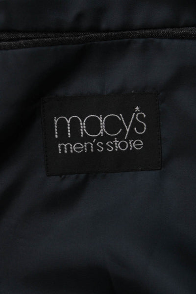 Club Room Mens Gray Herringbone Wool Blazer Size 44