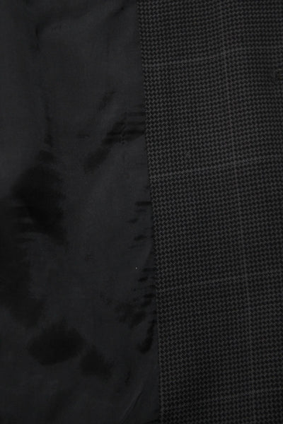 Armani Collezioni Mens Wool Plaid Blazer Gray Size 42