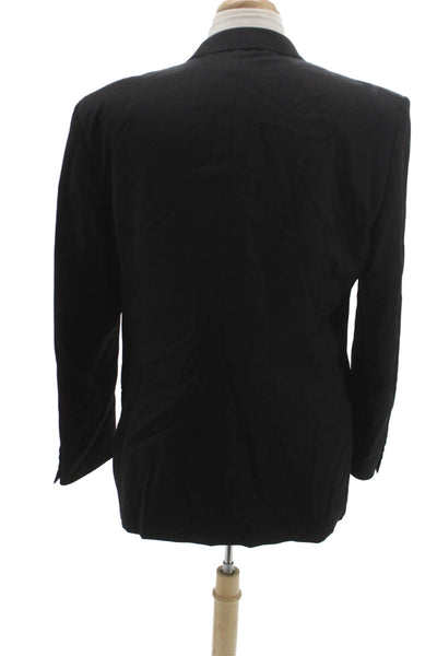 Mani By Giorgio Armani Mens Blazer Black 100% Virgin Wool Size 44