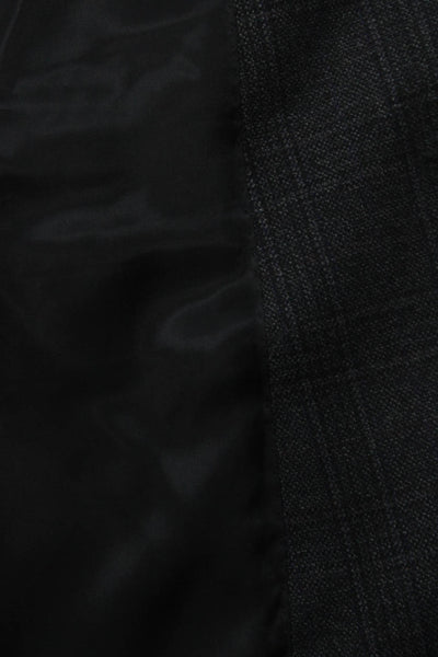 Calvin Klein Mens Blazer Gray Wool Check Size 40