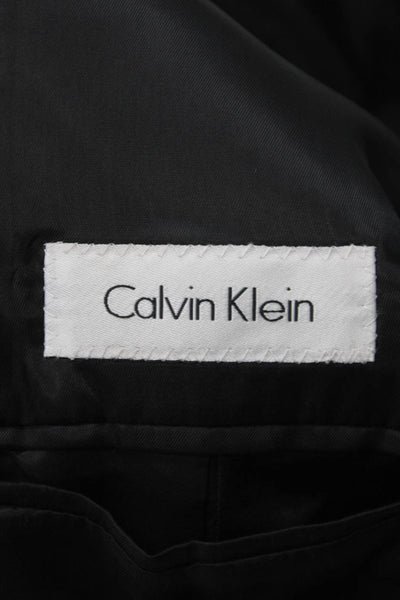 Calvin Klein Mens Blazer Gray Wool Check Size 40