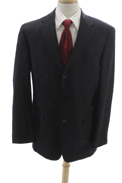 Austin Reed Mens Striped Blue Blazer Size 42