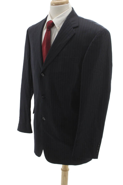 Austin Reed Mens Striped Blue Blazer Size 42
