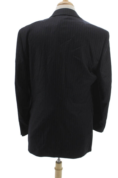 Austin Reed Mens Striped Blue Blazer Size 42
