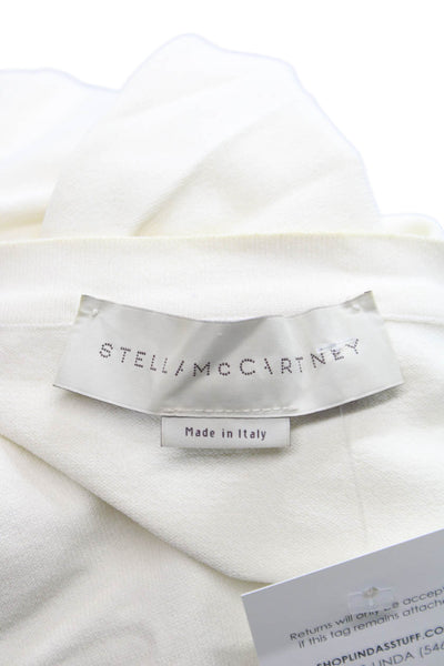 Stella McCartney Womens Basic Ivory Rayon Short Sleeve T-Shirt Size 46