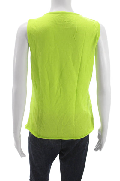 Lucien Pellat-Finet Women Skull Cotton Sleeveless Tank Green Size L