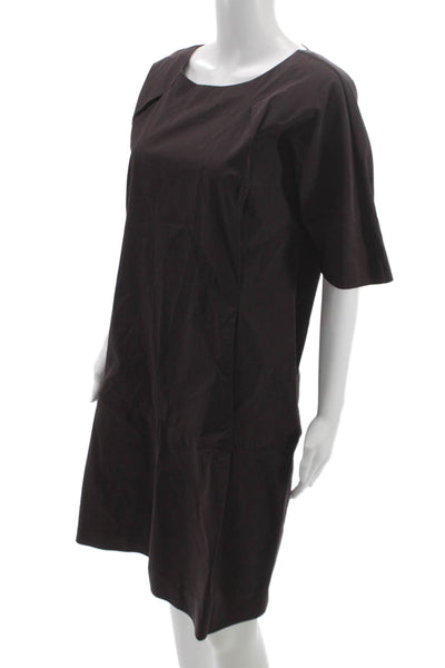 Marni Womens Shift Dress Brown Nylon Blend Knee Length Size 42