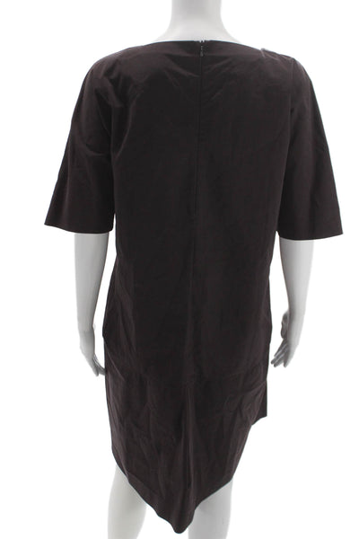 Marni Womens Shift Dress Brown Nylon Blend Knee Length Size 42