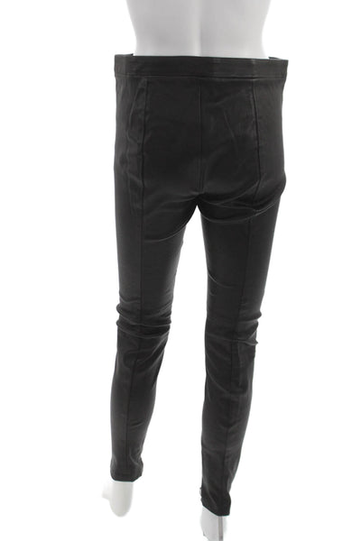 Vince Women Faux Leather Ankle Leggings Black Size L