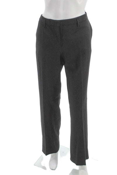 Prada Women Dress Pants Gray Wool Zip Size 46