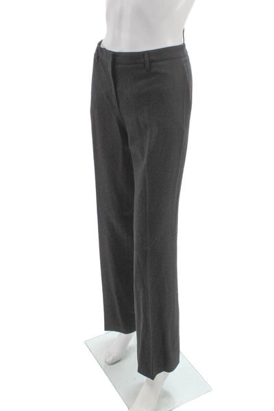 Prada Women Dress Pants Gray Wool Zip Size 46