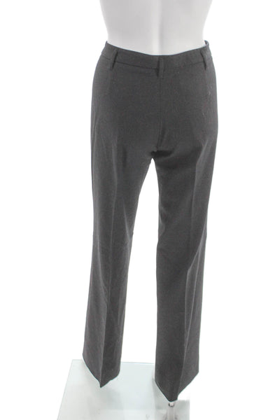 Prada Women Dress Pants Gray Wool Zip Size 46