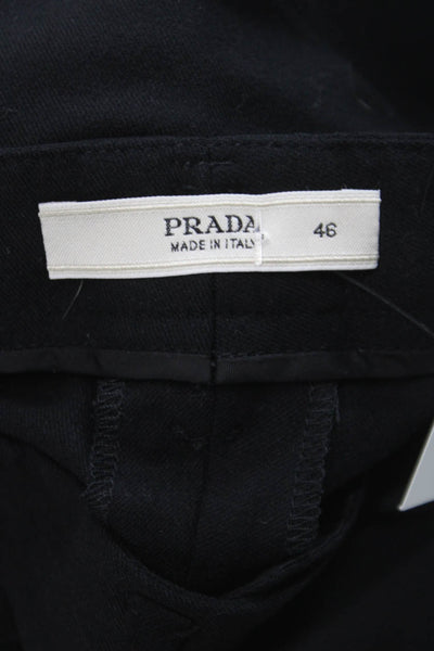 Prada Women Dress Pants Gray Wool Zip Size 46
