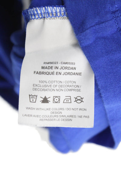 Nike Women Basic Blue Crew Neck Short Sleeve T-Shirt 100% Cotton Size S
