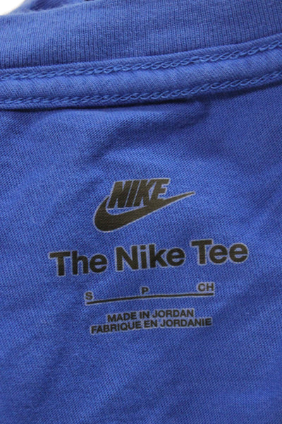 Nike Women Basic Blue Crew Neck Short Sleeve T-Shirt 100% Cotton Size S