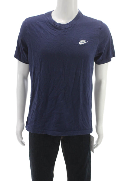 Nike Mens Basic Blue 100% Cotton Crew Neck T-Shirt Size M