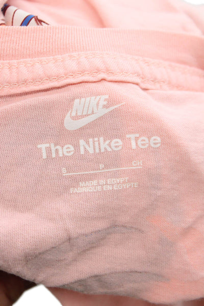 Nike Unisex Adults Basic T-Shirt Pink Cotton Crew Neck Short Sleeve Size S