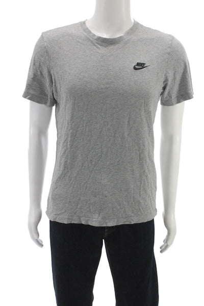 Nike Mens Basic Gray Crew Neck Short Sleeve Cotton T-Shirt Size S