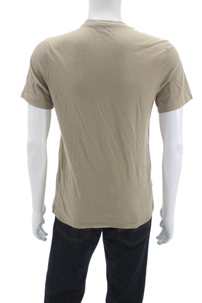 Nike Mens Basic T-Shirt Beige 100% Cotton Crew Neck Short Sleeve Size S