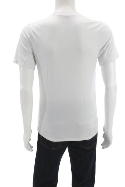 Nike Mens White Basic T-Shirt Crew Neck Polyester Size S