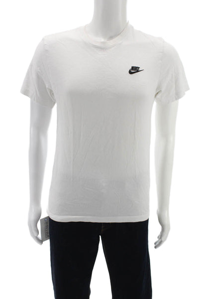 Nike Mens Basic Cotton White Crew Neck T-Shirt Short Sleeve Size S