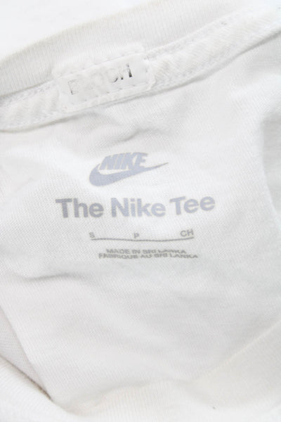 Nike Mens Basic Cotton White Crew Neck T-Shirt Short Sleeve Size S