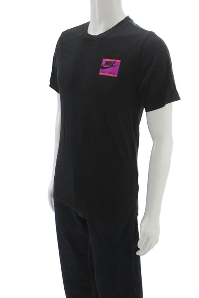 Nike Mens Black Graphic Basic T-Shirt 100% Cotton Crew Neck Size S