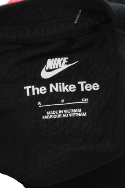 Nike Mens Black Graphic Basic T-Shirt 100% Cotton Crew Neck Size S