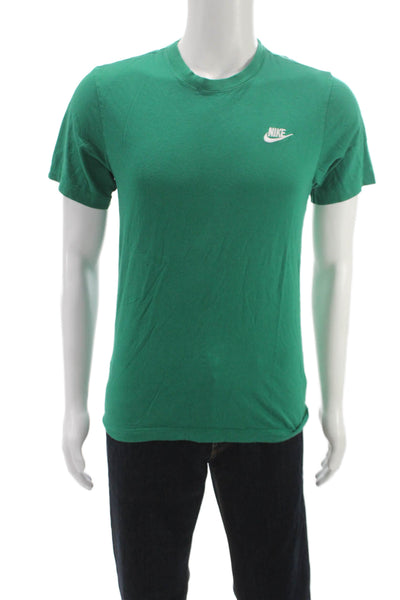 Nike Mens Basic Green Cotton Crew Neck Short Sleeve T-Shirt Size S