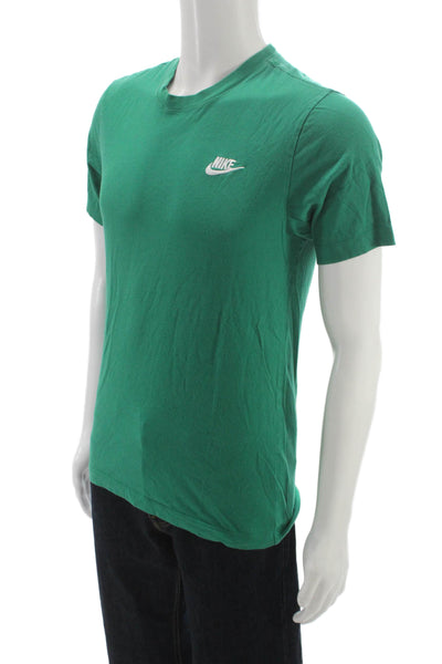 Nike Mens Basic Green Cotton Crew Neck Short Sleeve T-Shirt Size S