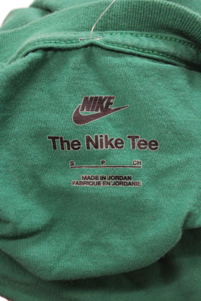 Nike Mens Basic Green Cotton Crew Neck Short Sleeve T-Shirt Size S