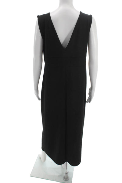 Nasty Gal Womens Sheath Dress Black Sleeveless V-Neck Full Length Size 14