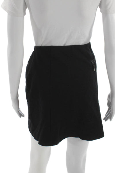 Jamie Sadock Womens Mini Skirt Black Rayon Zip Closure Size 10