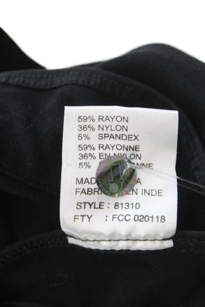 Jamie Sadock Womens Mini Skirt Black Rayon Zip Closure Size 10