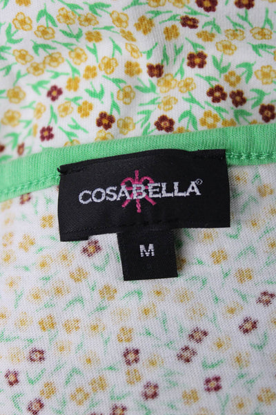 Cosabella Womens Floral Pima Cotton Scoop Neck Pajama Set Long Sleeve Size M