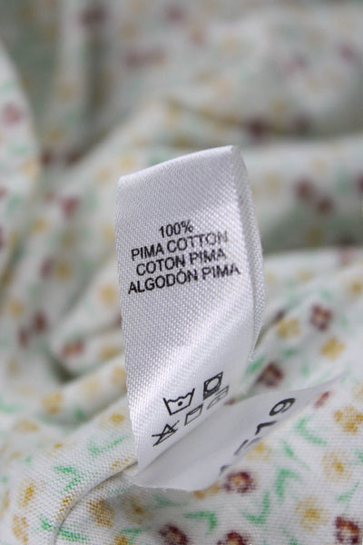 Cosabella Womens Floral Pima Cotton Scoop Neck Pajama Set Long Sleeve Size M