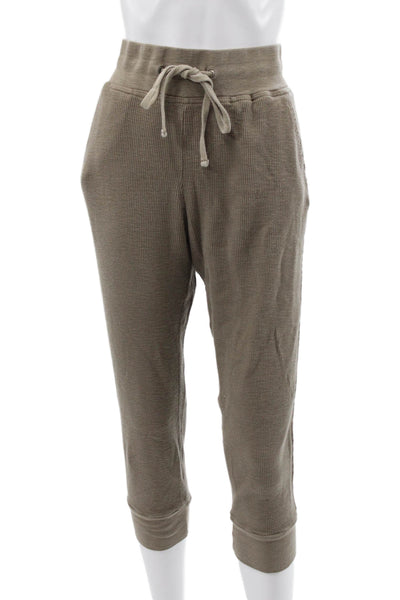 Standard James Perse Womens Cropped Cotton Pants Green Size 2
