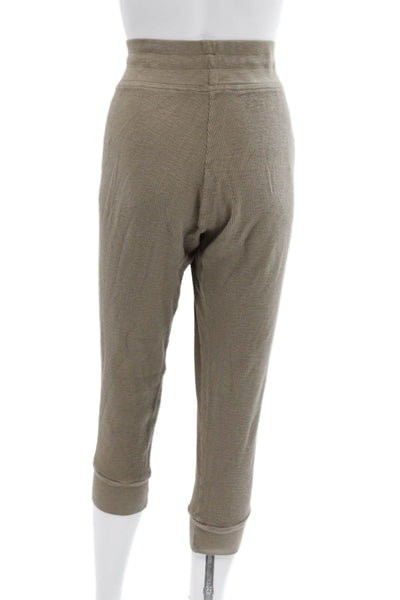 Standard James Perse Womens Cropped Cotton Pants Green Size 2