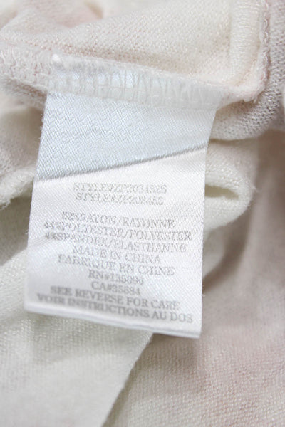 Z Supply Womens Floral Rayon Jogger Lounge Pants White Drawstring Size M