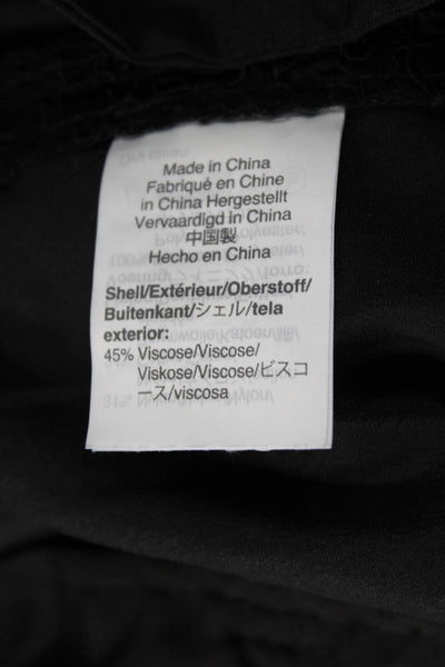 J Crew Womens Cropped Black Viscose Pants Pull On Size 4