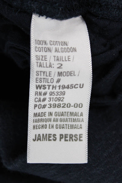 Standard James Perse Women Jogger Drawstring Blue 100% Cotton Size 2