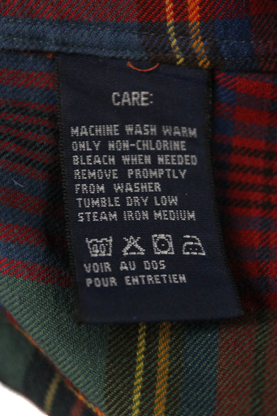 Ralph Lauren Blue Label Womens Green Plaid Button Up Top Size 4