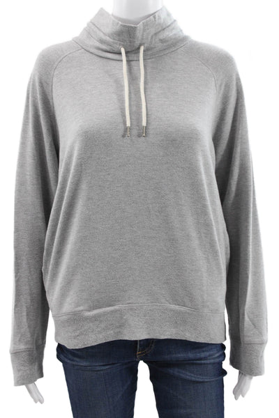 J Crew Women Gray Cowl Neck Pullover Sweatshirt Modal Long Sleeve Size S