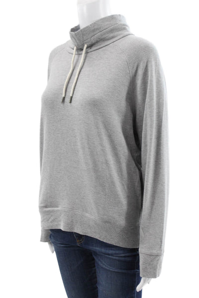 J Crew Women Gray Cowl Neck Pullover Sweatshirt Modal Long Sleeve Size S