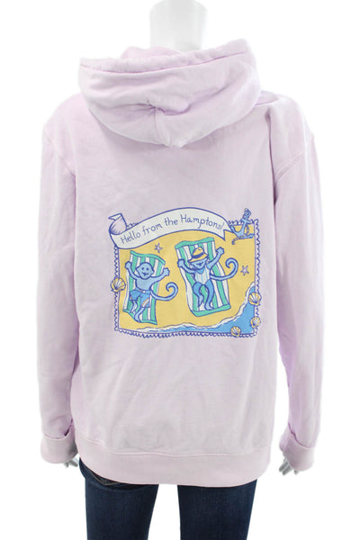 Roller Rabbit Women Purple Cotton Pullover Crew Neck Long Sleeve Size S
