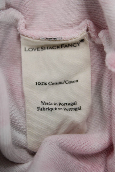 Love Shack Fancy Womens Pink Tie Dye Cardigan 100% Cotton Long Sleeve Size S