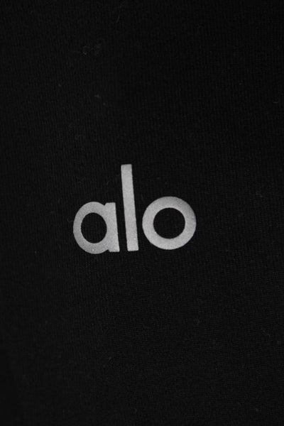 Alo Womens Black Pullover T Shirt Crew Neck Long Sleeve Polyester Size M