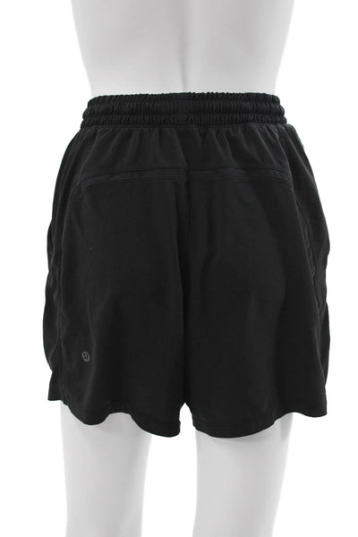 Lululemon Women Athletic Black Polyester Shorts Size 4
