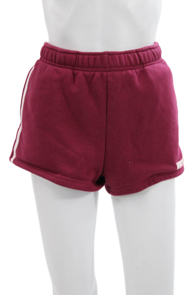 White Fox Womens Sweat Striped Cotton Shorts Size S