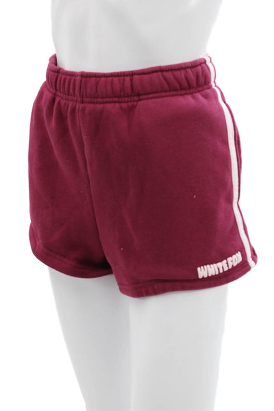 White Fox Womens Sweat Striped Cotton Shorts Size S